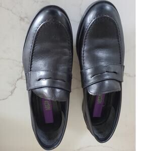 Black Leather Penny Loafers Brand Left & Right Size 40 E US 8 Womens Dressy